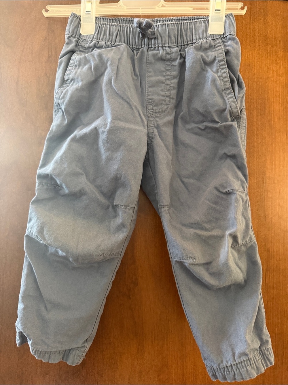 Men's Casual Elastic-Waist Pants in Slate Blue